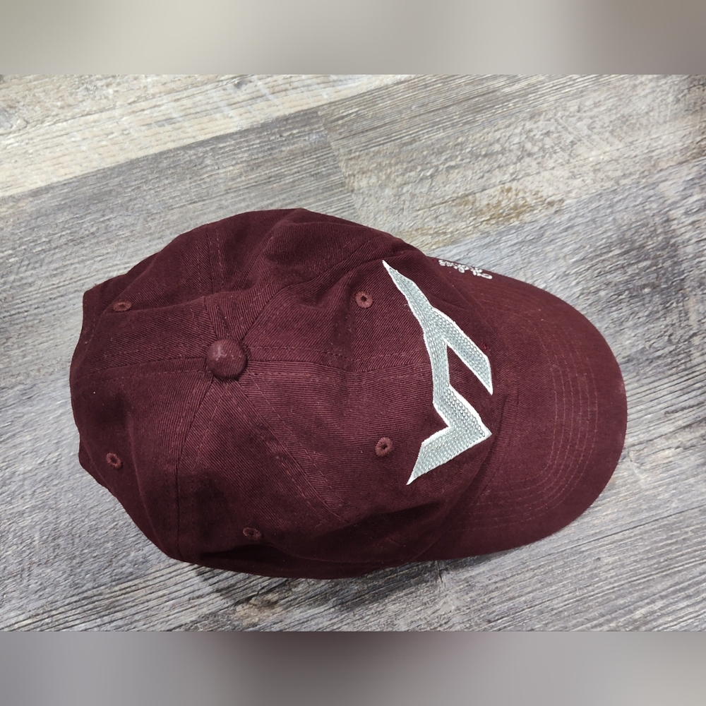 Virginia Tech Hokies Women's Silver Sequin VT Maroon Baseball Cap Hat 47 Brand - Picture 6 of 9